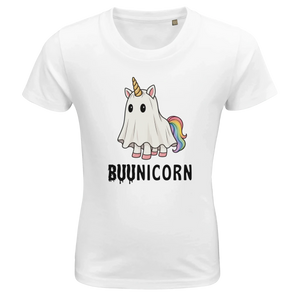 Barn t-shirt - SpökEnhörning (halloween edition) - Pyntat - Presenter och vardagsprodukter med personlighet