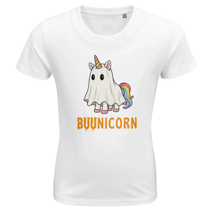 Barn t-shirt - SpökEnhörning (halloween edition) - Pyntat - Presenter och vardagsprodukter med personlighet