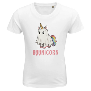 Barn t-shirt - SpökEnhörning (halloween edition) - Pyntat - Presenter och vardagsprodukter med personlighet