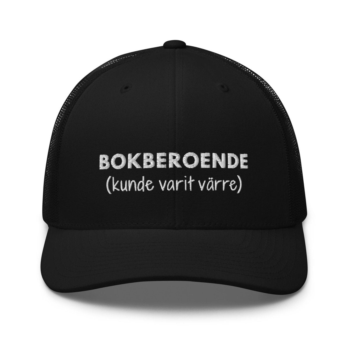Broderad onesize keps - Bokberoende - Pyntat - Presenter och vardagsprodukter med personlighet