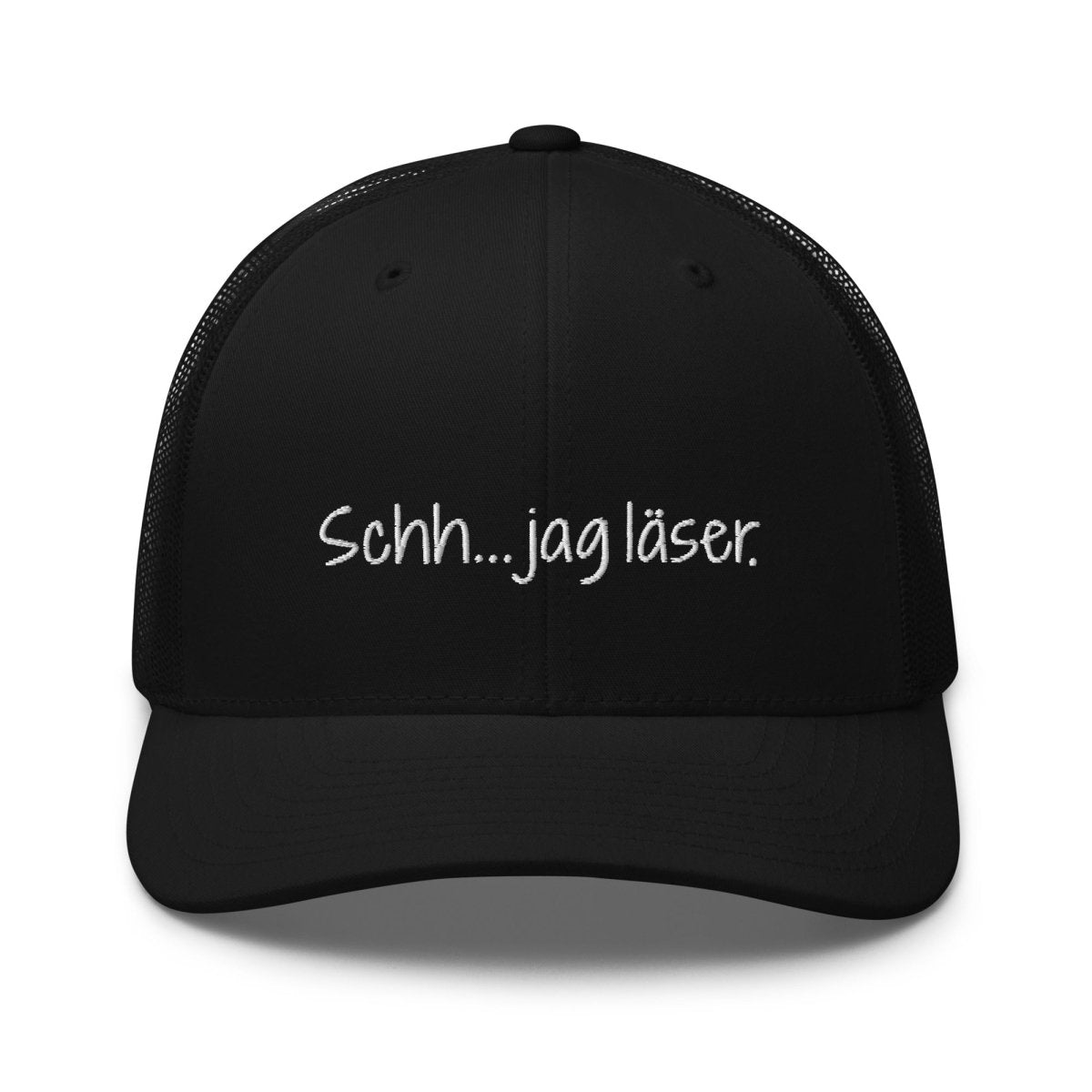 Broderad onesize keps - Schh.. jag läser. - Pyntat - Presenter och vardagsprodukter med personlighet