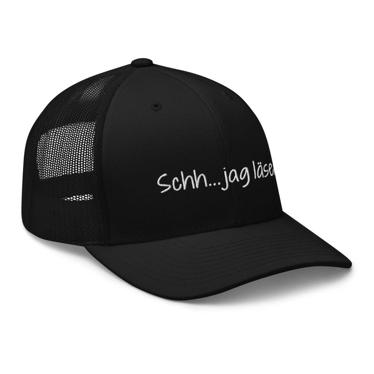 Broderad onesize keps - Schh.. jag läser. - Pyntat - Presenter och vardagsprodukter med personlighet