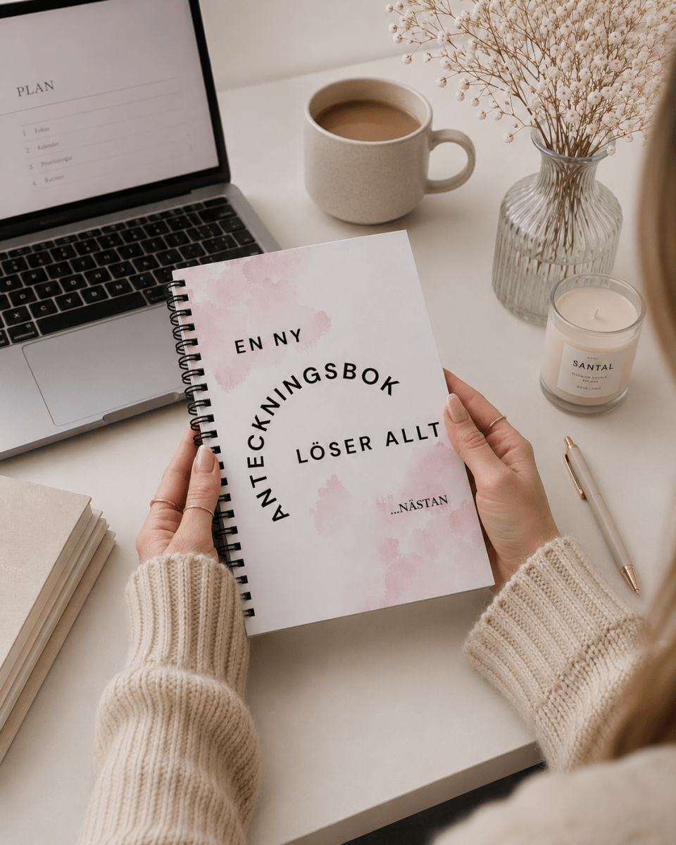 Rolig notebook med citat för den som älskar att anteckna – från Pyntat